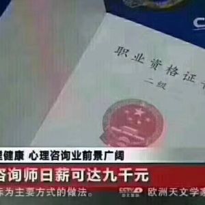 央視報道：國家心理咨詢師日薪達9000元，心理咨詢師真的如此高薪嗎？