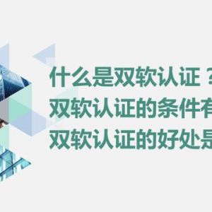什么是雙軟認證？雙軟認證的條件是什么？雙軟認證的好處有哪些？