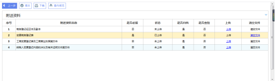點(diǎn)擊【下一步】跳轉(zhuǎn)至上傳附送資料頁面