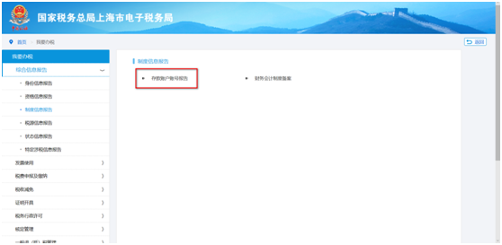 上海市電子稅務局制度信息報告