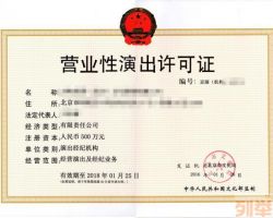 營業(yè)性演出許可證