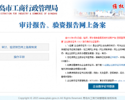 青島企業(yè)審計(jì)報(bào)告、驗(yàn)資報(bào)告網(wǎng)上備案入口