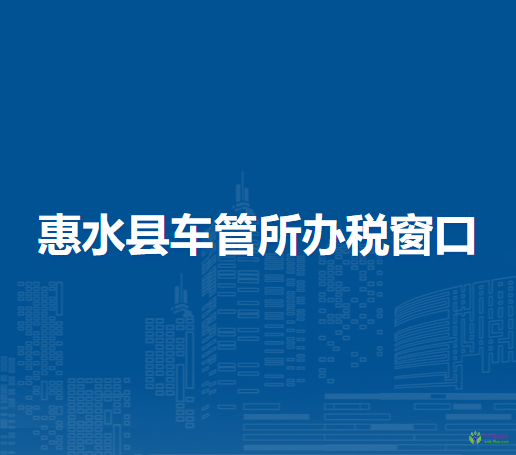 惠水縣車(chē)管所辦稅窗口