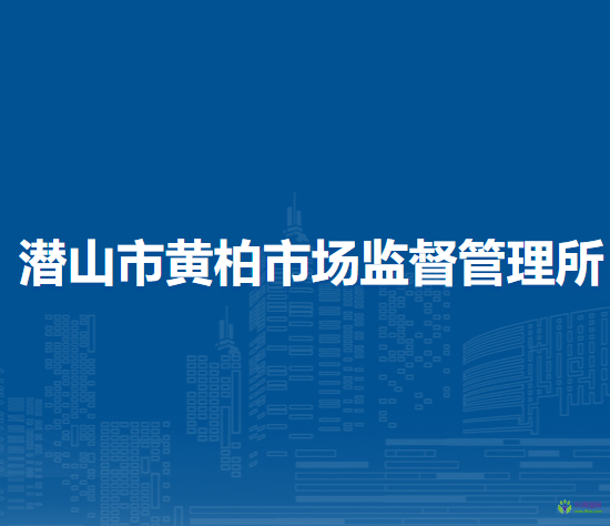 潛山市黃柏市場監(jiān)督管理所