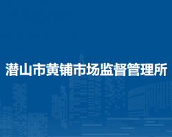 潛山市黃鋪市場監(jiān)督管理所